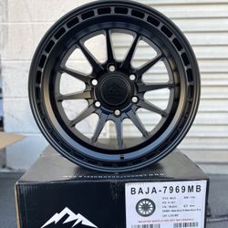New Rims Brand Lock Model Baja Black Matte Ring Size 17x9 Pick Up ✅⚠️