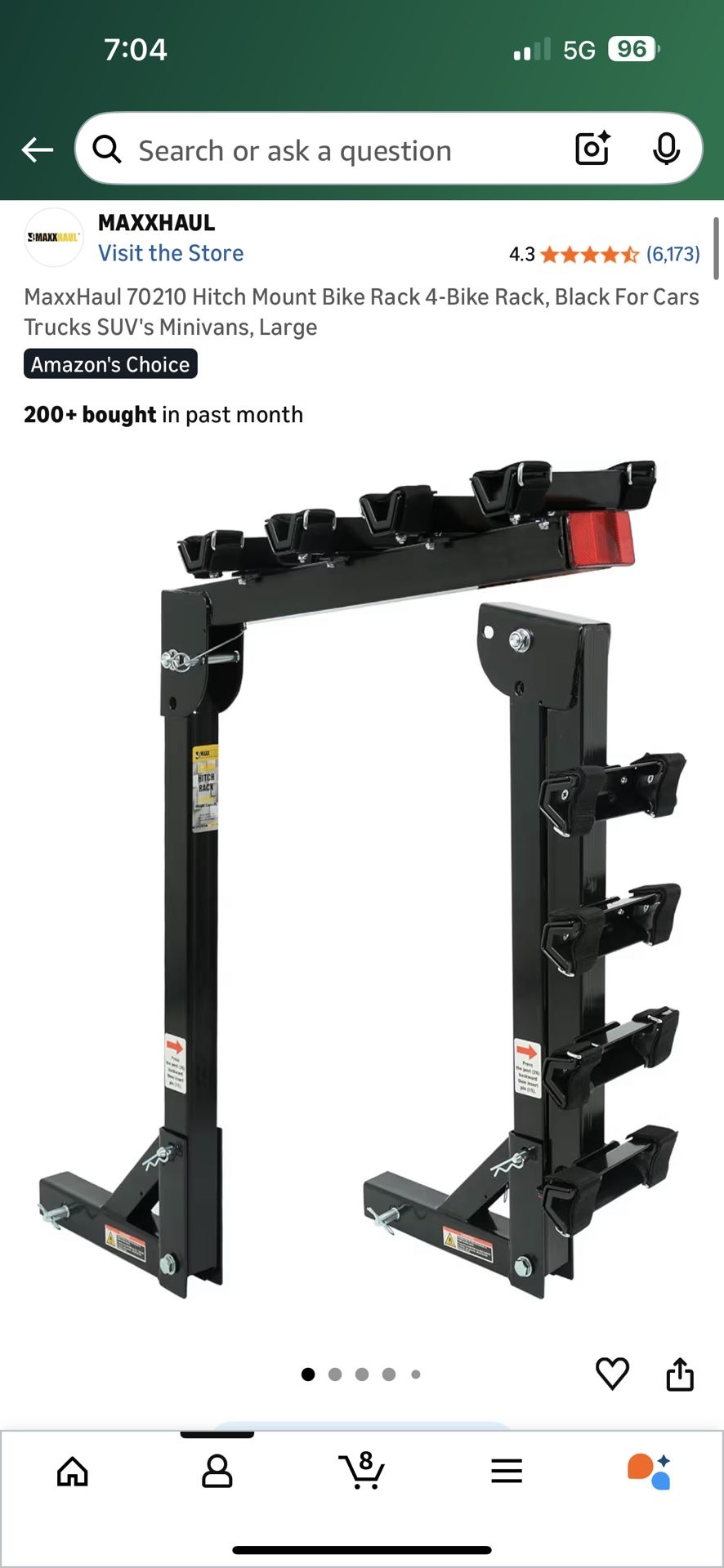 New Max Haul Hitch Rack Bike 150 Pounds Amazon