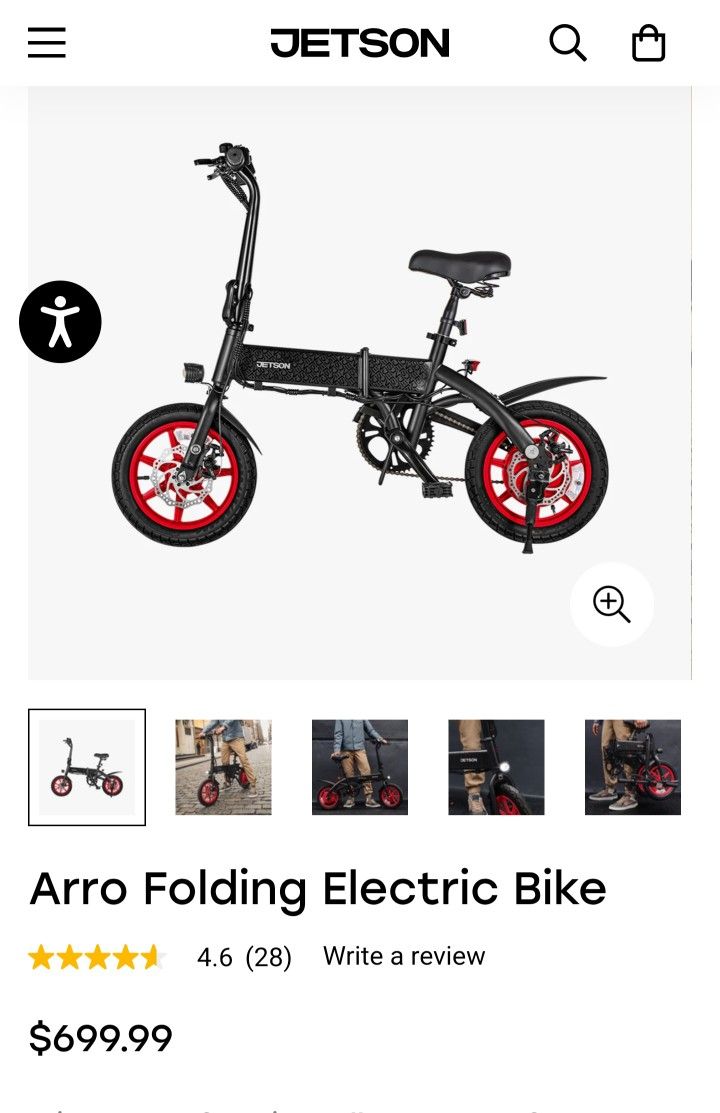 Jetson Arro Folding Electric Bike Brand New