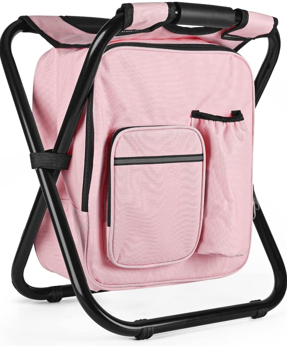 Backpack Stool Cooler Chair Heavy Duty 250LBS Max Load Portable Lightweight Stool Backpack Folding Fishing Cooler Seat for Camping Hunting Fishing