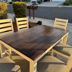 Rustic Dining Table With 6  Chairs 