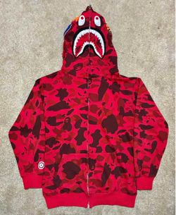 BAPE Red Camo Full Zip Hoodie size M