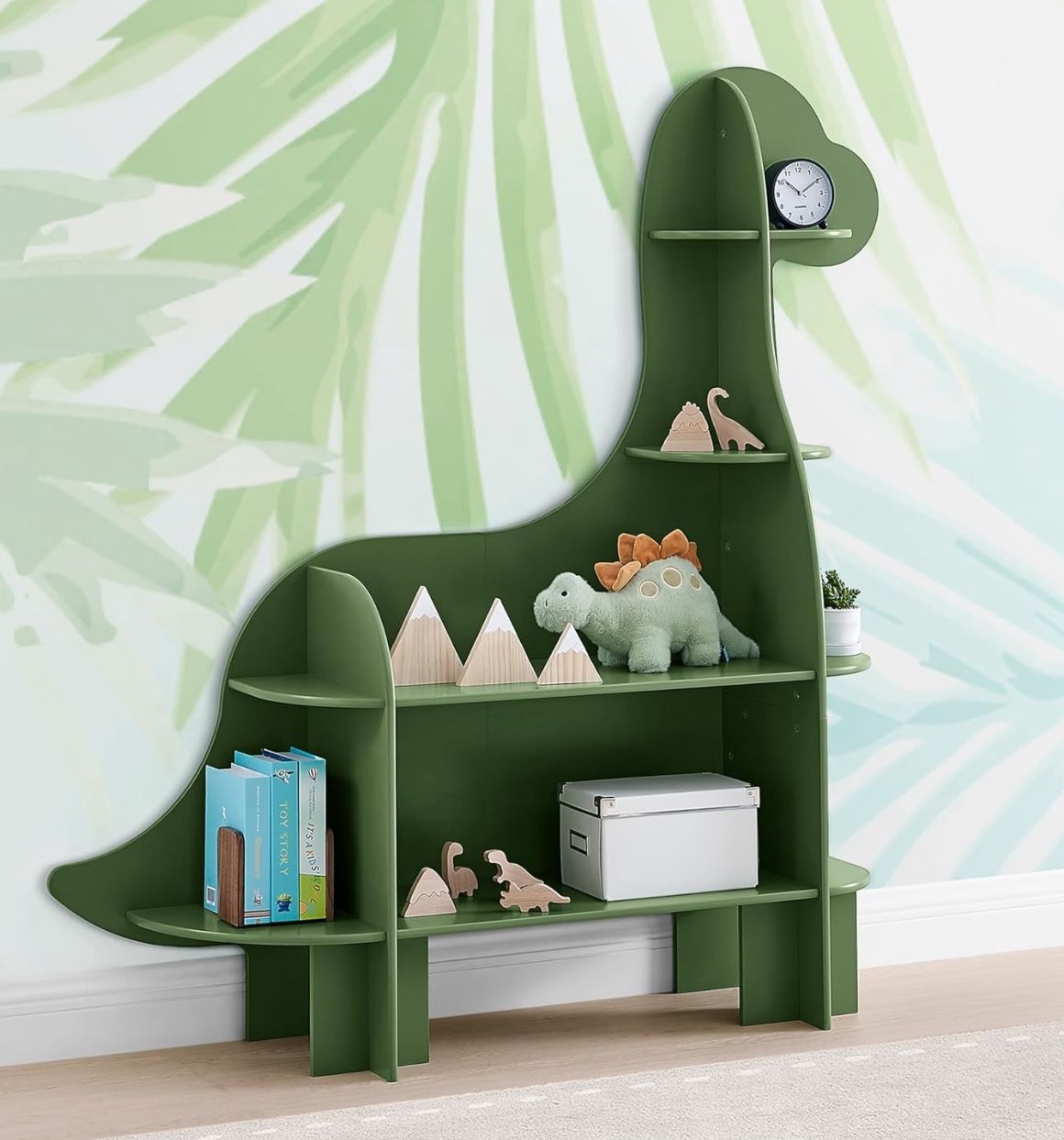 Delta Children Dinosaur Bookcase Fern Green