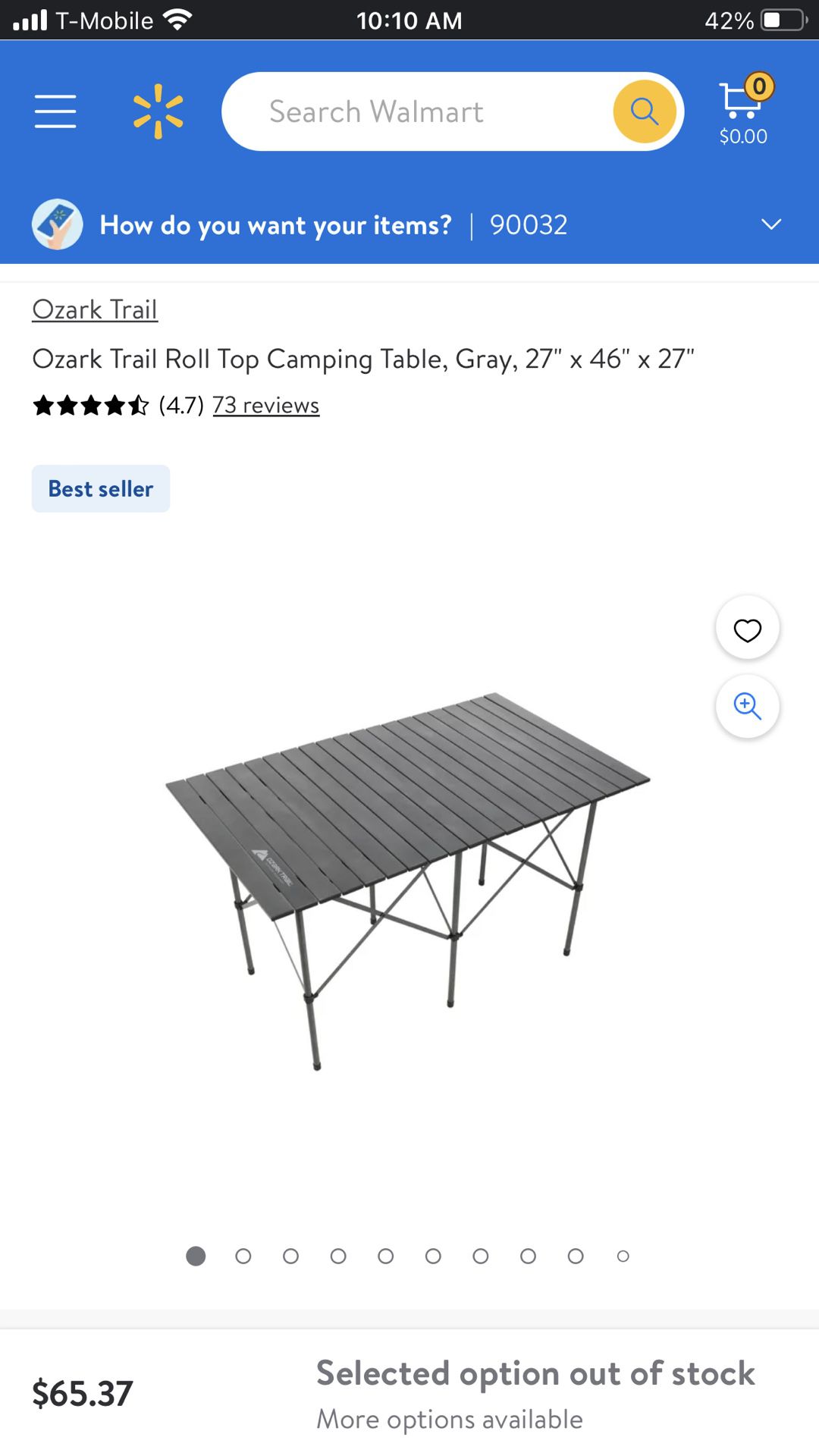 ozark trail rectangular folding table