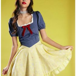 Snow White Cosplay Dress Sz Med New
