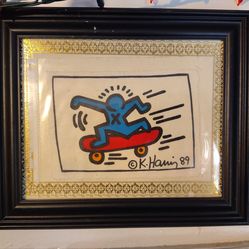 ORIGINAL SIGNED "KEITH HARING" DRAWING..