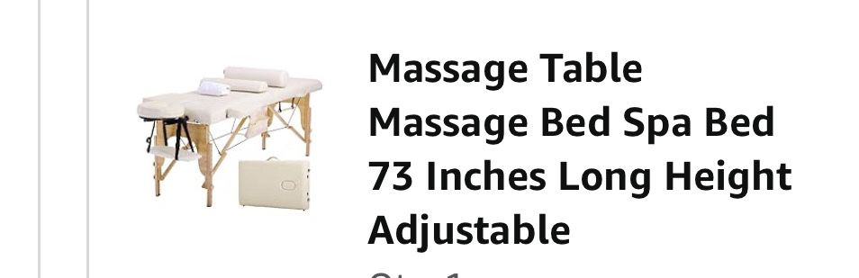 Massage Table Massage Bed Spa Bed 73 Inches Long Height Adjustable
