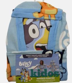 HOODED PONCHO BLUEY $15.99