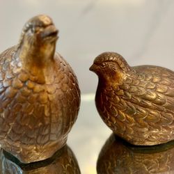 Cast bronze statue set of pheasants. Solid and heavy.