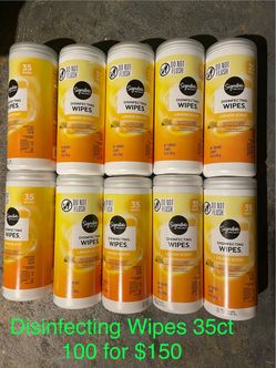 100 boxes of Disinfecting wipes 35 counts