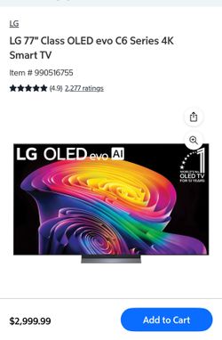 LG OLED EVO Ai   77’ inch Tv sale from $2,999 now only $1599