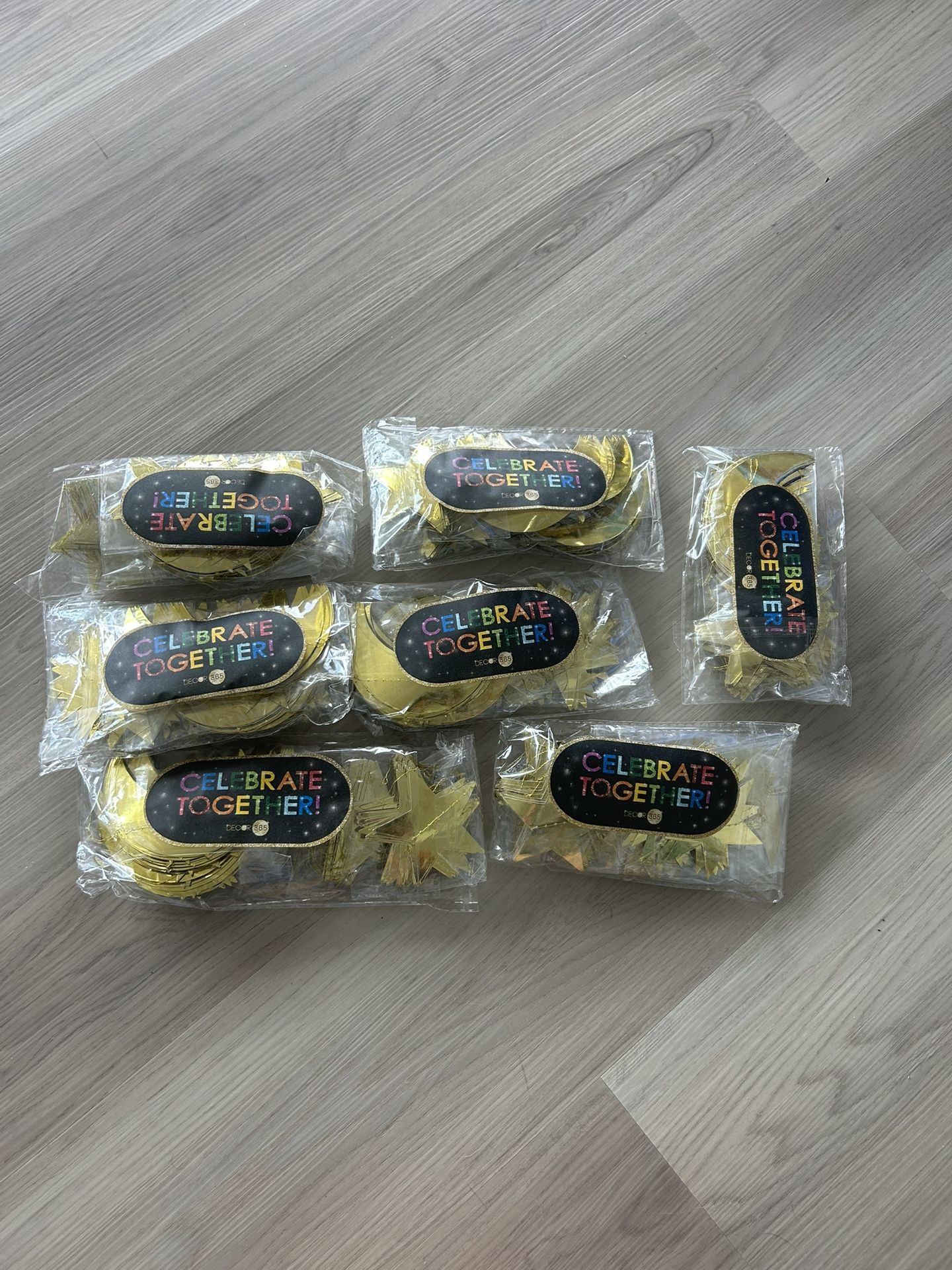 Gold Star & Moon Party Decoration Garlands