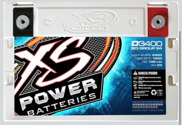 XS Power D3400 XS Series 12V 3,300 Amp AGM High Output Battery with M6 Terminal Bolt