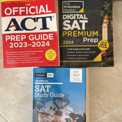 ACT Prep Guide And 2 SAT Prep 
