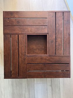 Roseline Modern Crate Box Inspired Coffee Table Espresso - HOMES: Inside + Out: Square Design, Movab
