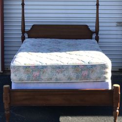 Full Size Bed with Mattress Set 