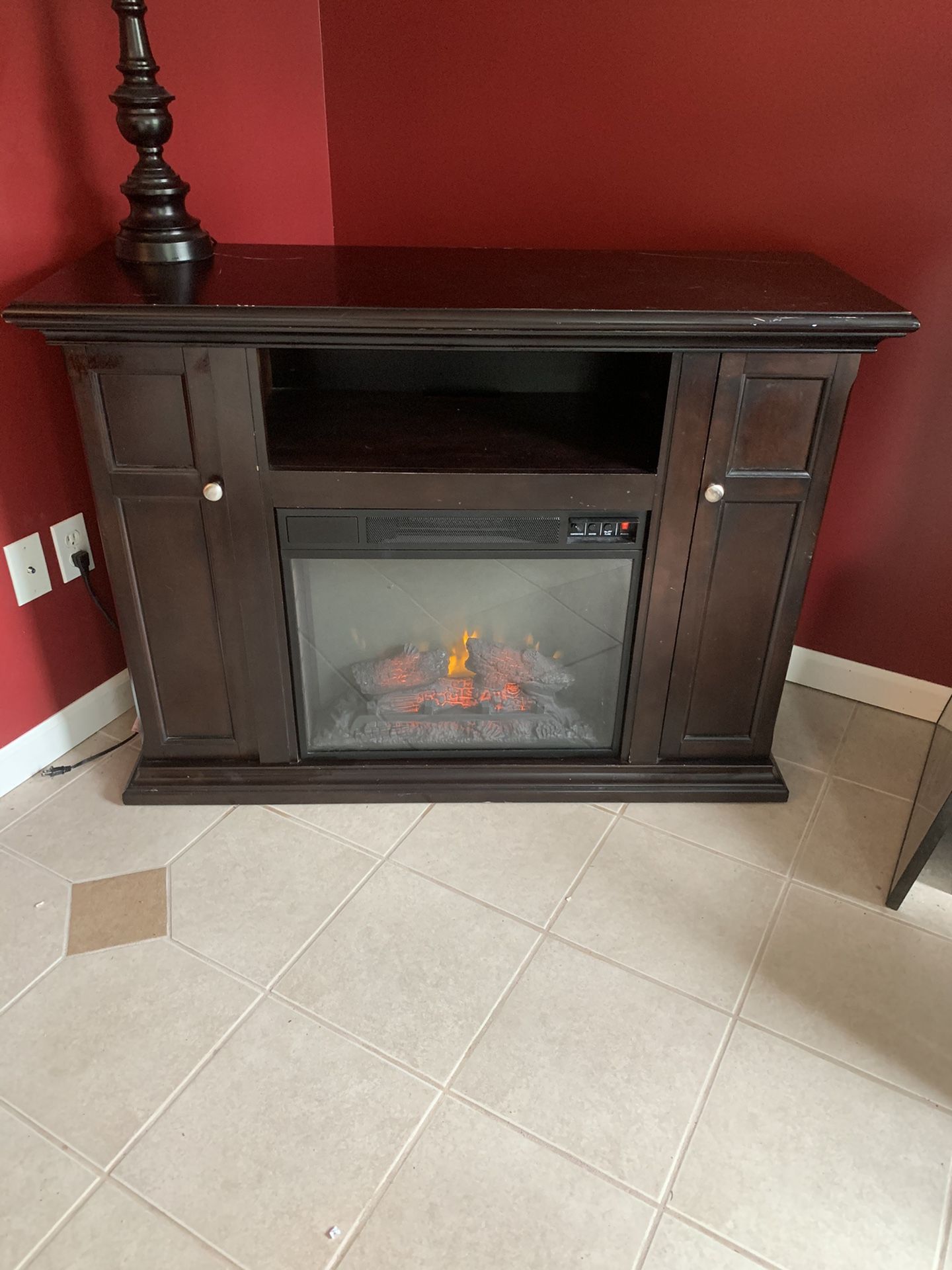 Electric fire place and TV stand