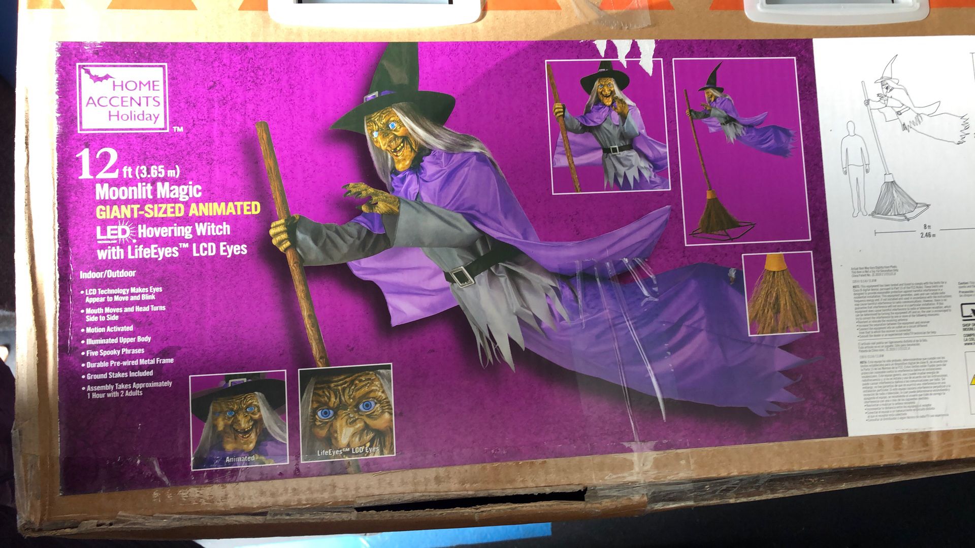 12 ft LED Hovering Witch 