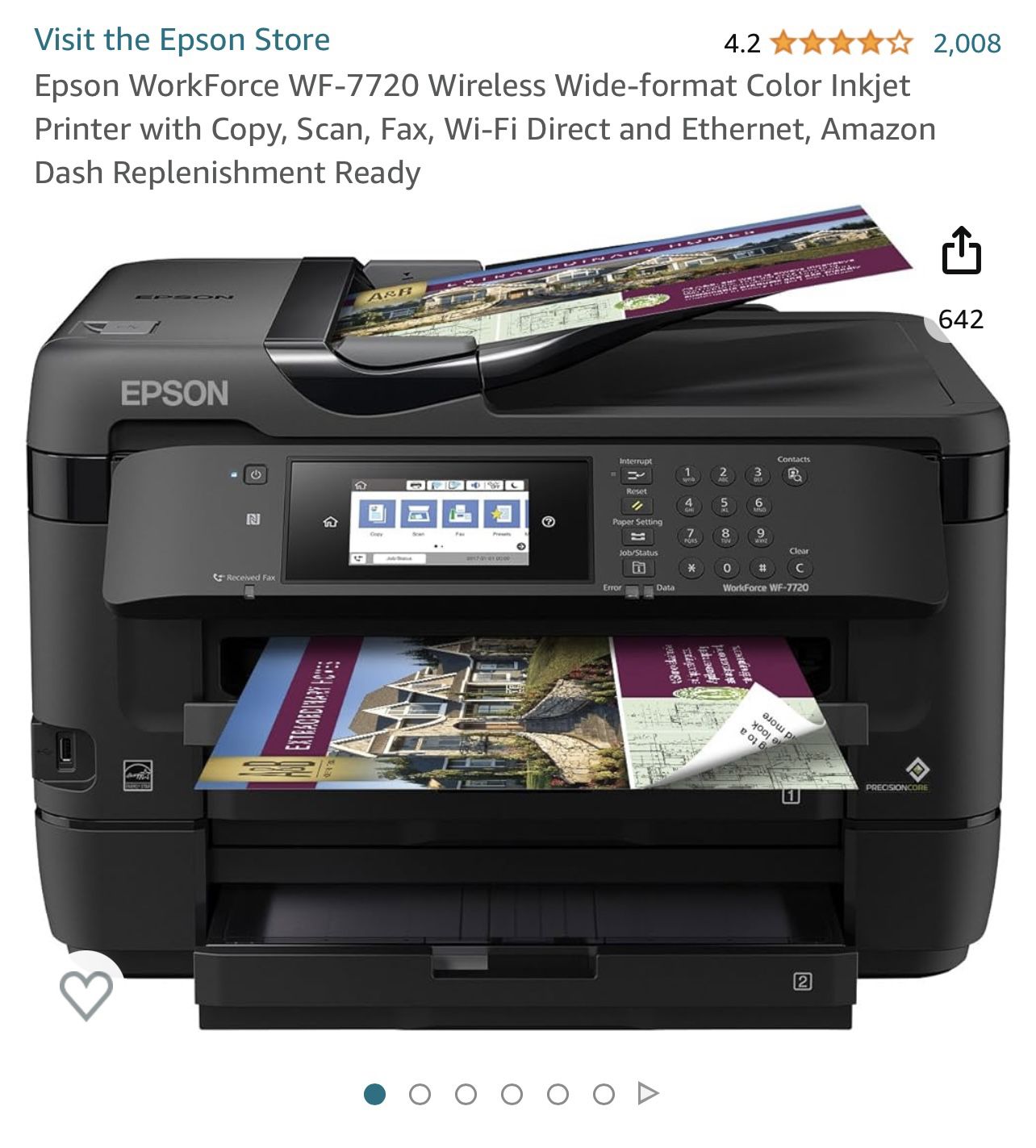 Sublimation Printer Eason Workforce WF-7720
