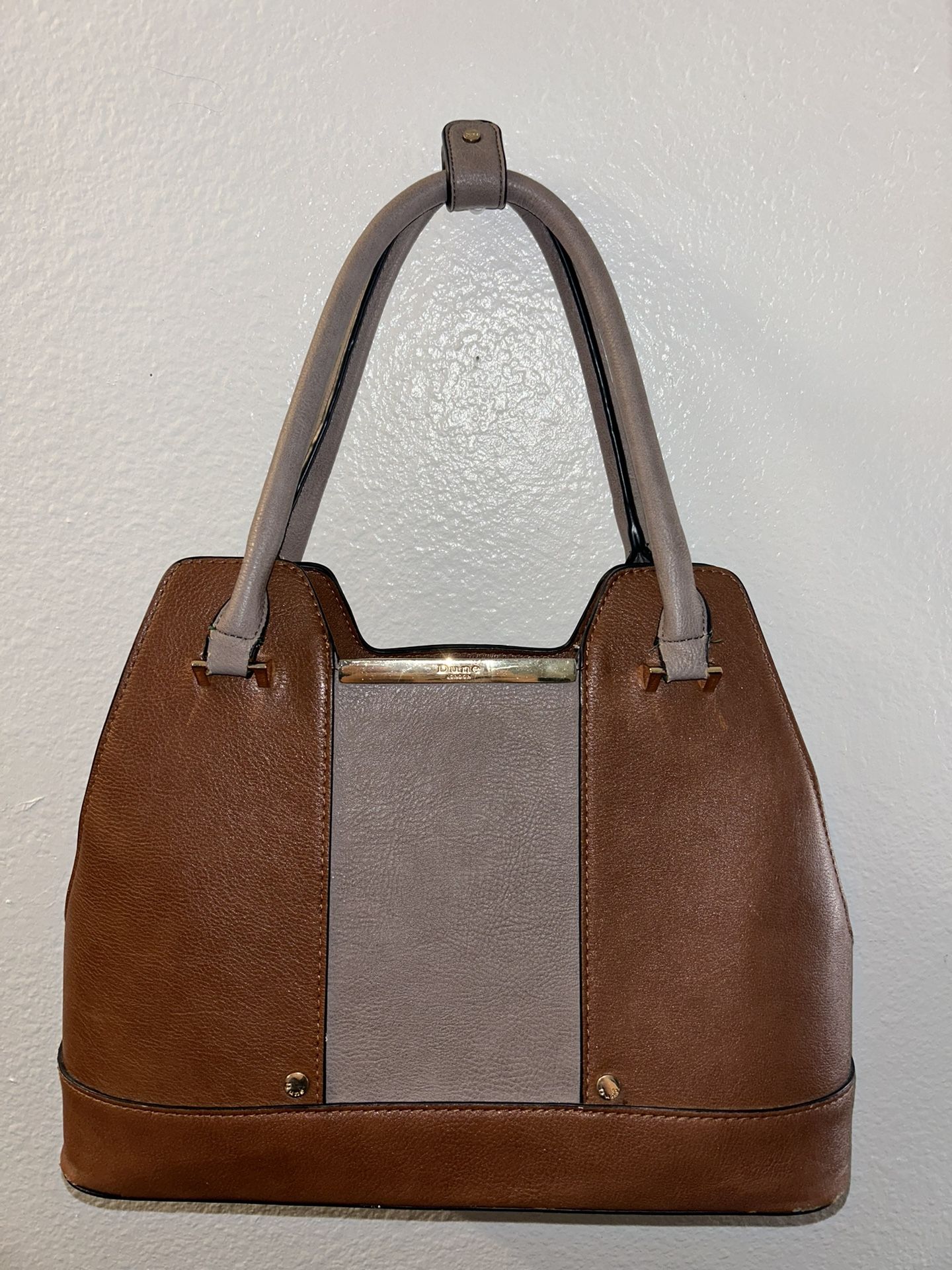 Dune London Women Brown Hand held Bag Extra Spacious Artificial Leather 11x14”