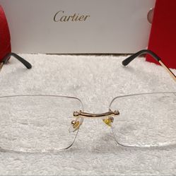 Cartier Glasses Sunglasses Gold Mens