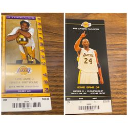 Kobe Bryant lakers game stubs (2)