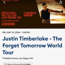 Sell Justin Timberlake tickets 5/10 In Vegas
