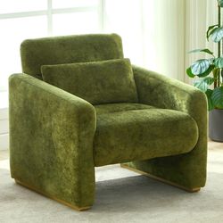 Green accent chair