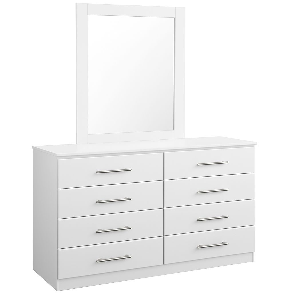 Dressers with 8 Drawers and Mirror / Cómodas de 8 Gavetas con Espejo  