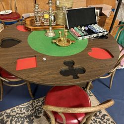 1970s Vintage Poker Table 