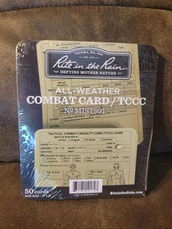 Rite in the Rain Weatherproof Combat Cards Range Card Tactical Templates Pack