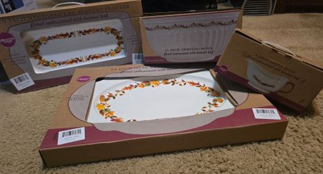 Gourmet Edge Harvest Leaf Serving Set – 4 Pieces