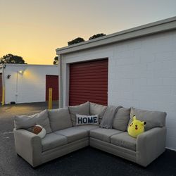 Beige Sectional Couch Sofa