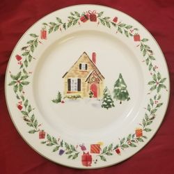 Set of 2 Lenox China HOLIDAY INSPIRATIONS & ILLUSTRATIONS Luncheon Salad Plates