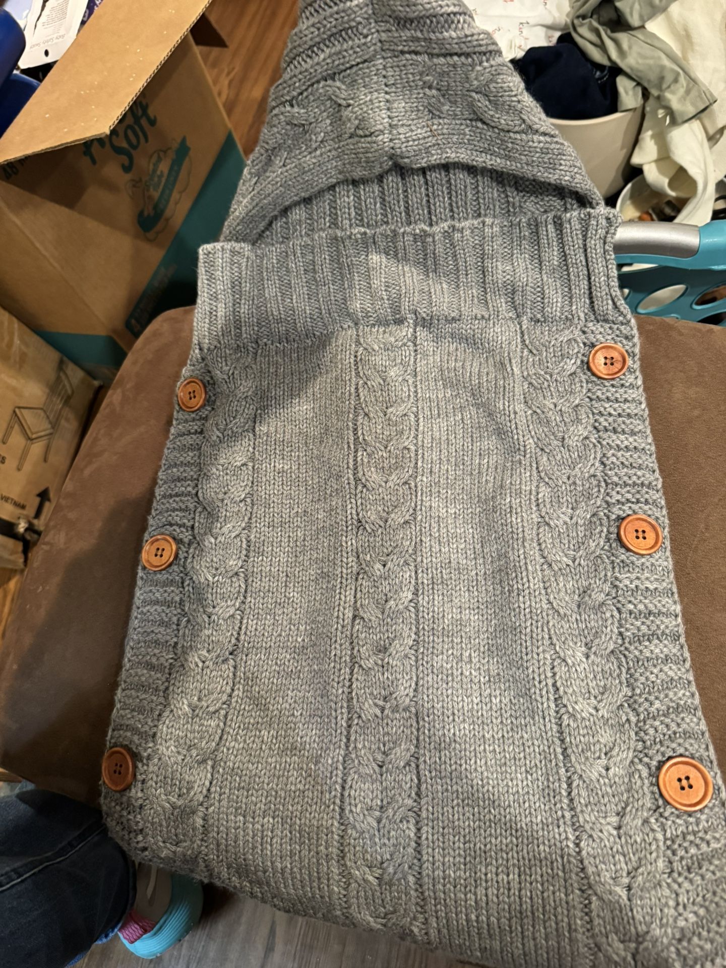 Infant Knitted Baby Lounge Stroller Wrap Sack