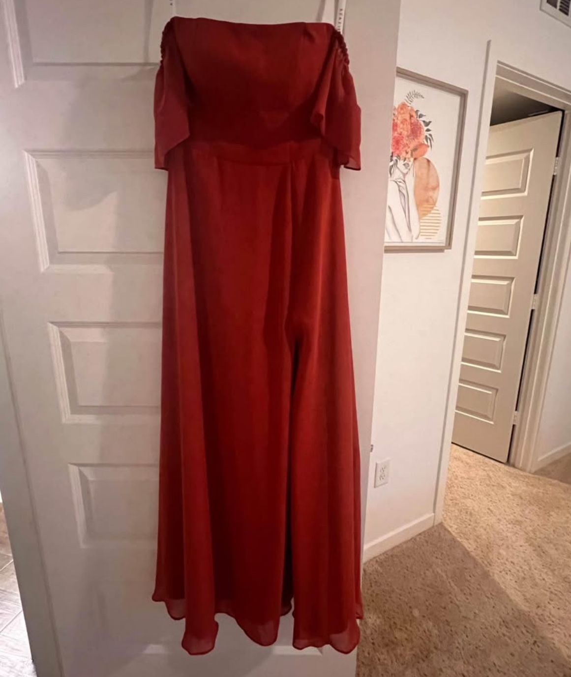 Chiffon Terracotta Bridesmaid Dress: Azazie