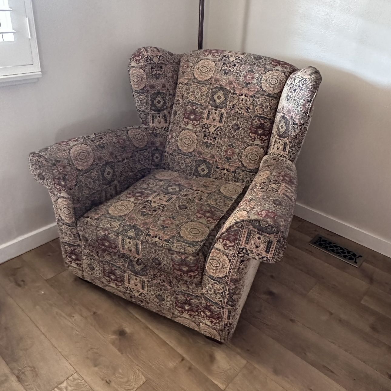Vintage Bauhaus Wing Back Accent Chair