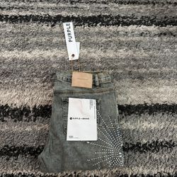 Purple Jeans Rhinestones sizes below!