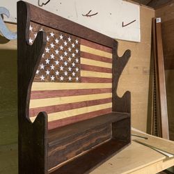 Red Oak American Flag Rifle Rack