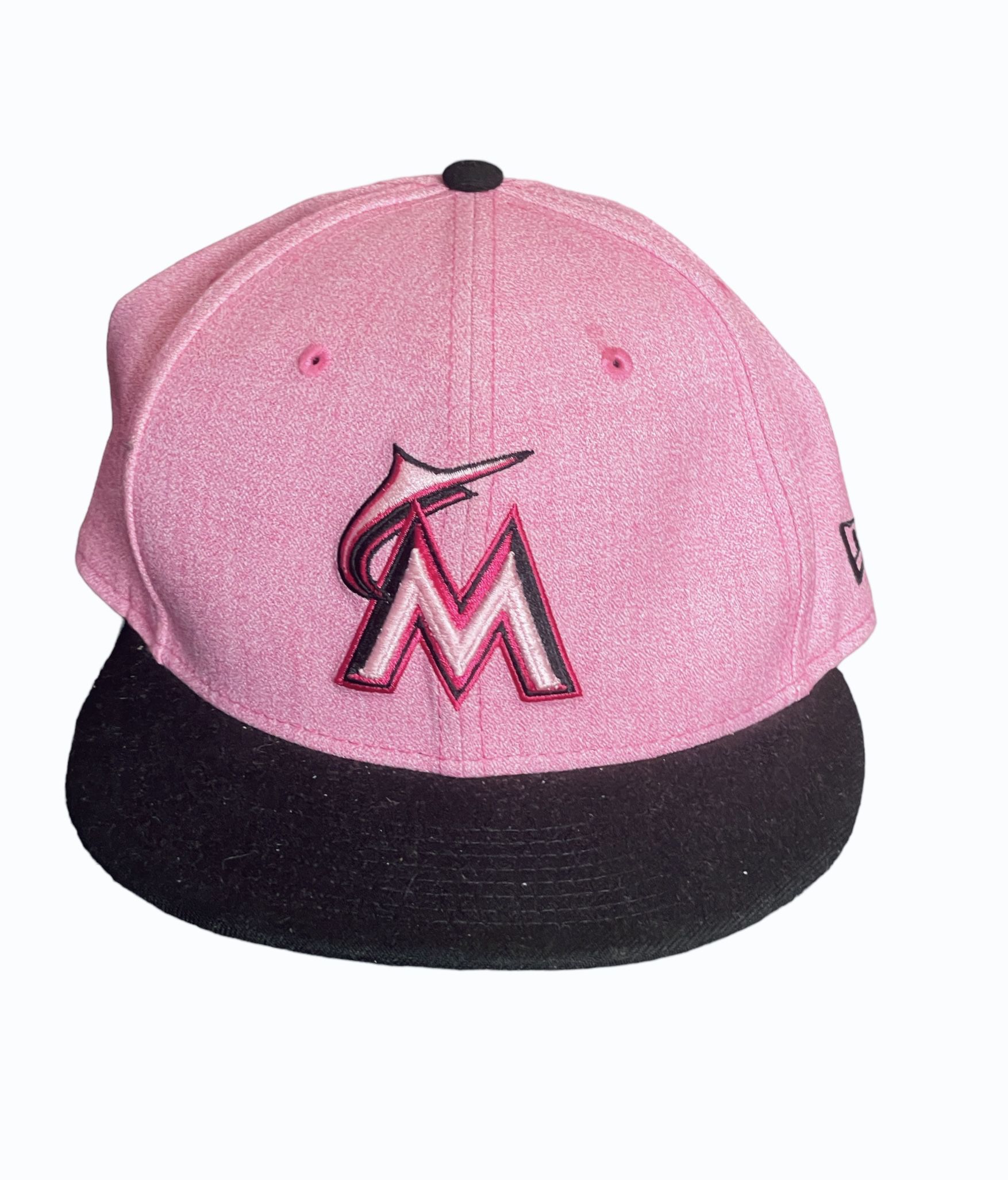 New Era Miami Marlins Mothers Day Hat Pink /black size 7 1/2 NWOT