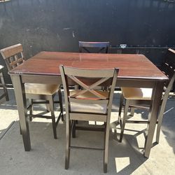 Beautiful Pub Style Dining Room Table Set