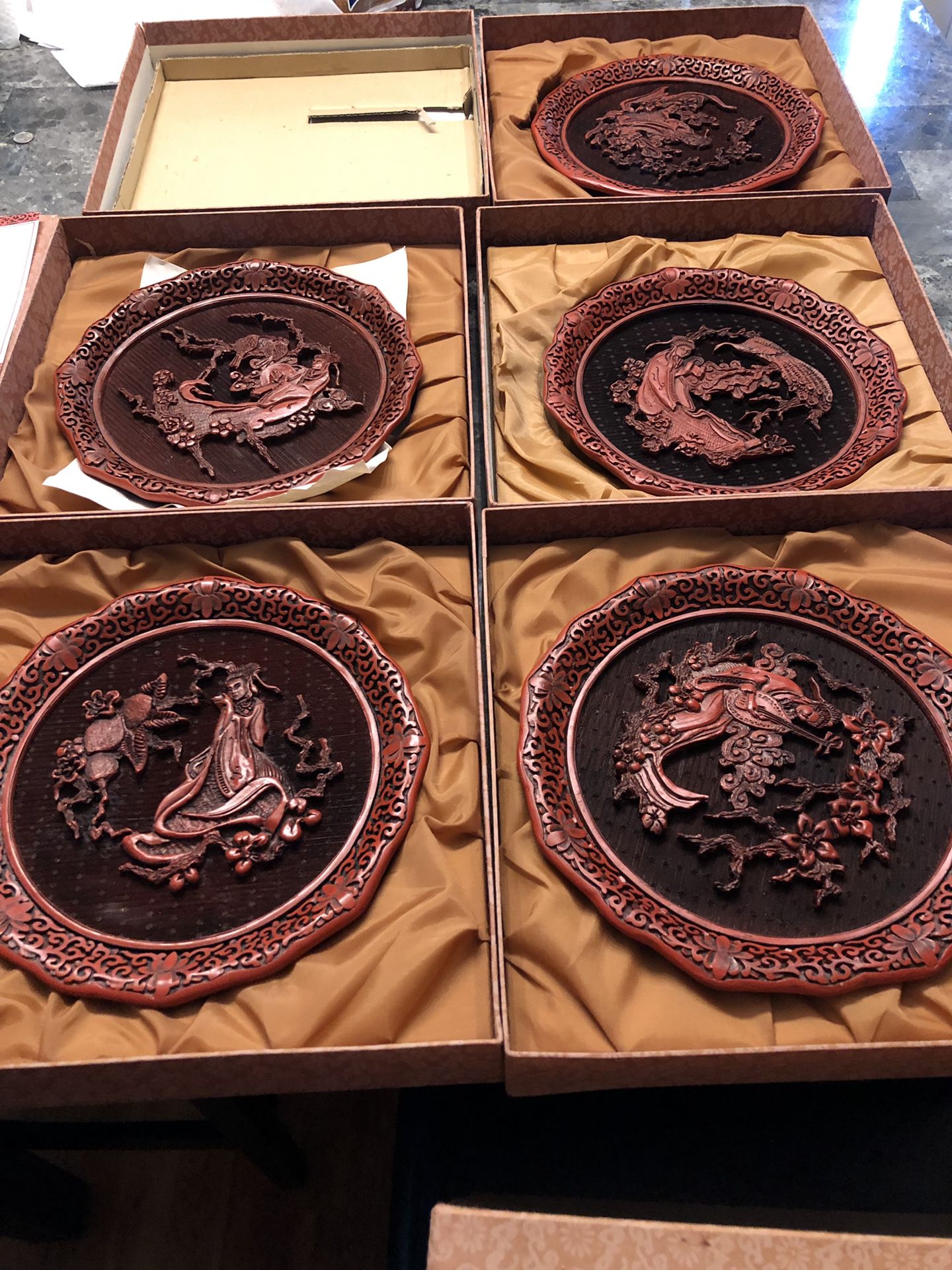 The five perceptions of weo cho decorative plates
