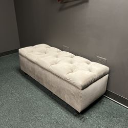 Upholstered Storage Bench / Ottoman with Hidden Storage