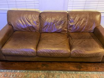 Cognac Brown Sofa & Loveseat Set