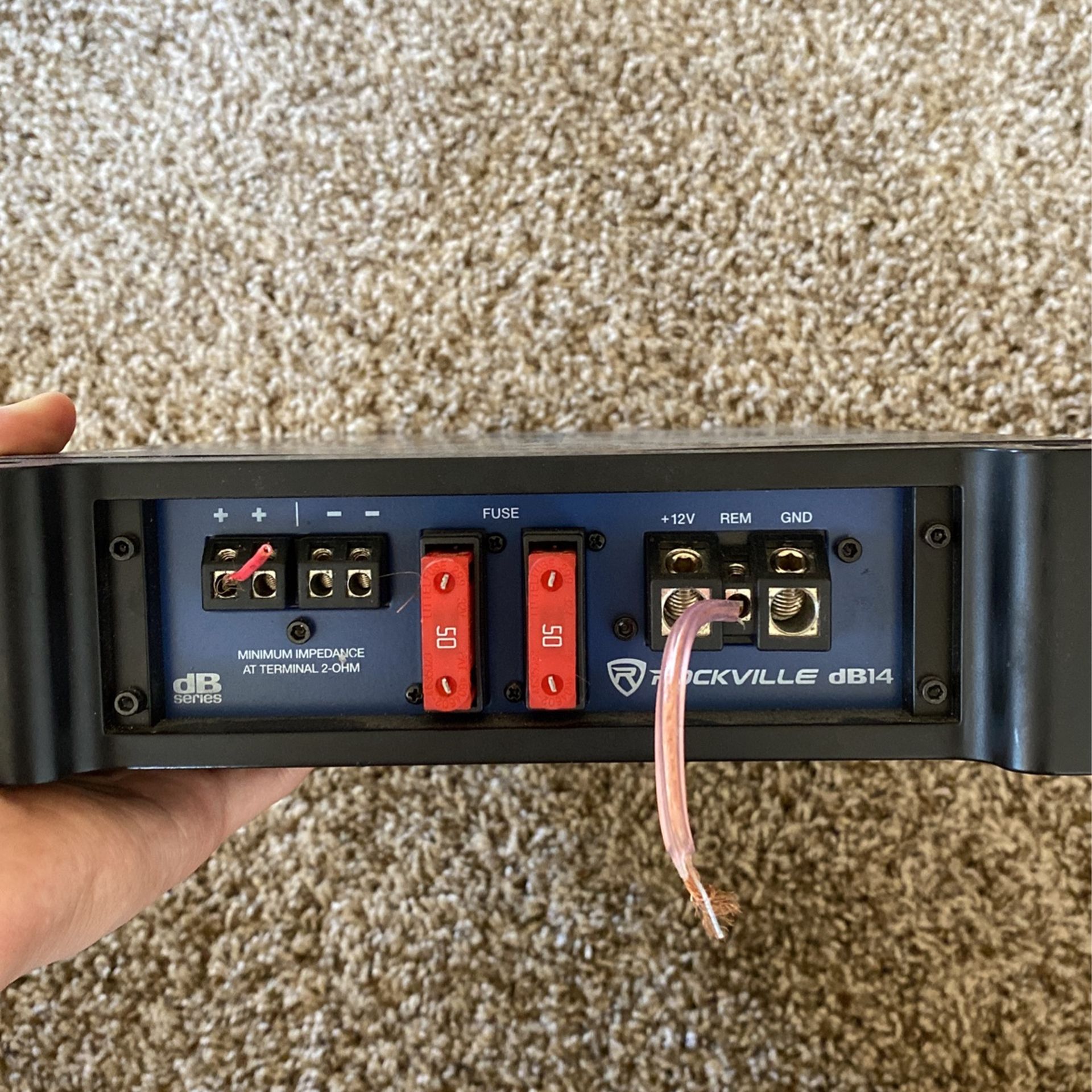 Samsung Speakers and Rockville Amplifier dB14 4000 Watts for Sale in