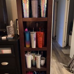 Cherry Wood Bookcase 4 Shelves 