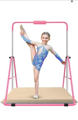 Gymnastics Bar with Self-Inflating Mat for Kids