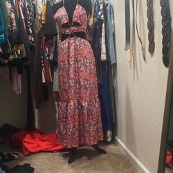 Beautiful Maxi Floral Print Spring Dress