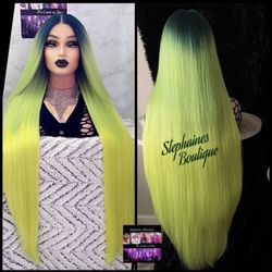 Human Hair Blended Lace Front Wig 