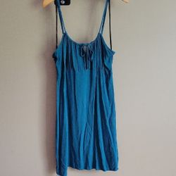 Stylish teal sleeveless dress